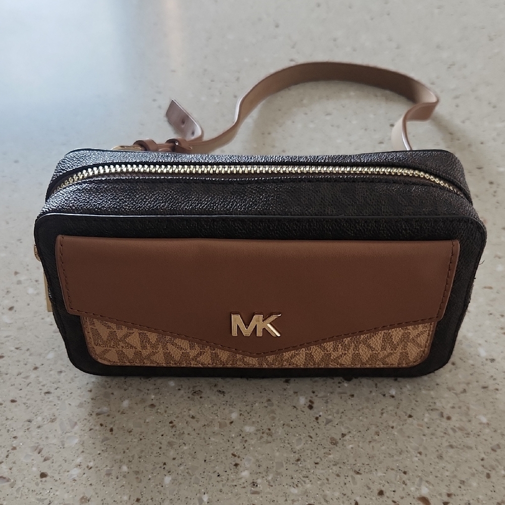 Michael Kors Black and Brown Belt Bag